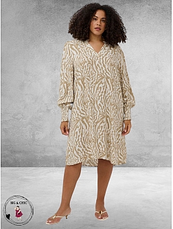 Kaffe Curve Jurk Mahlena Beige/Creme